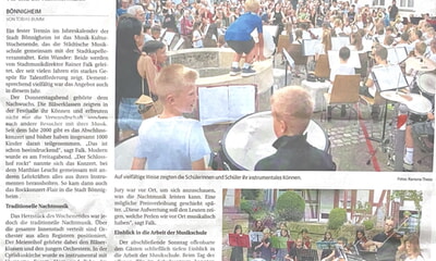 Musik-Kultur-Wochenende in Bönnigheim